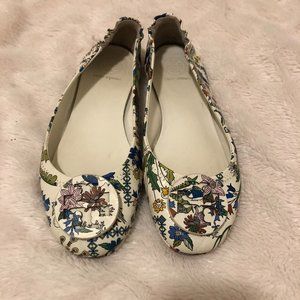 Tory Burch Mini Travel Floral Print Ballet Flats